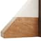 5" Marble & Wood Geometric Triangle Bookends Set